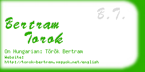 bertram torok business card